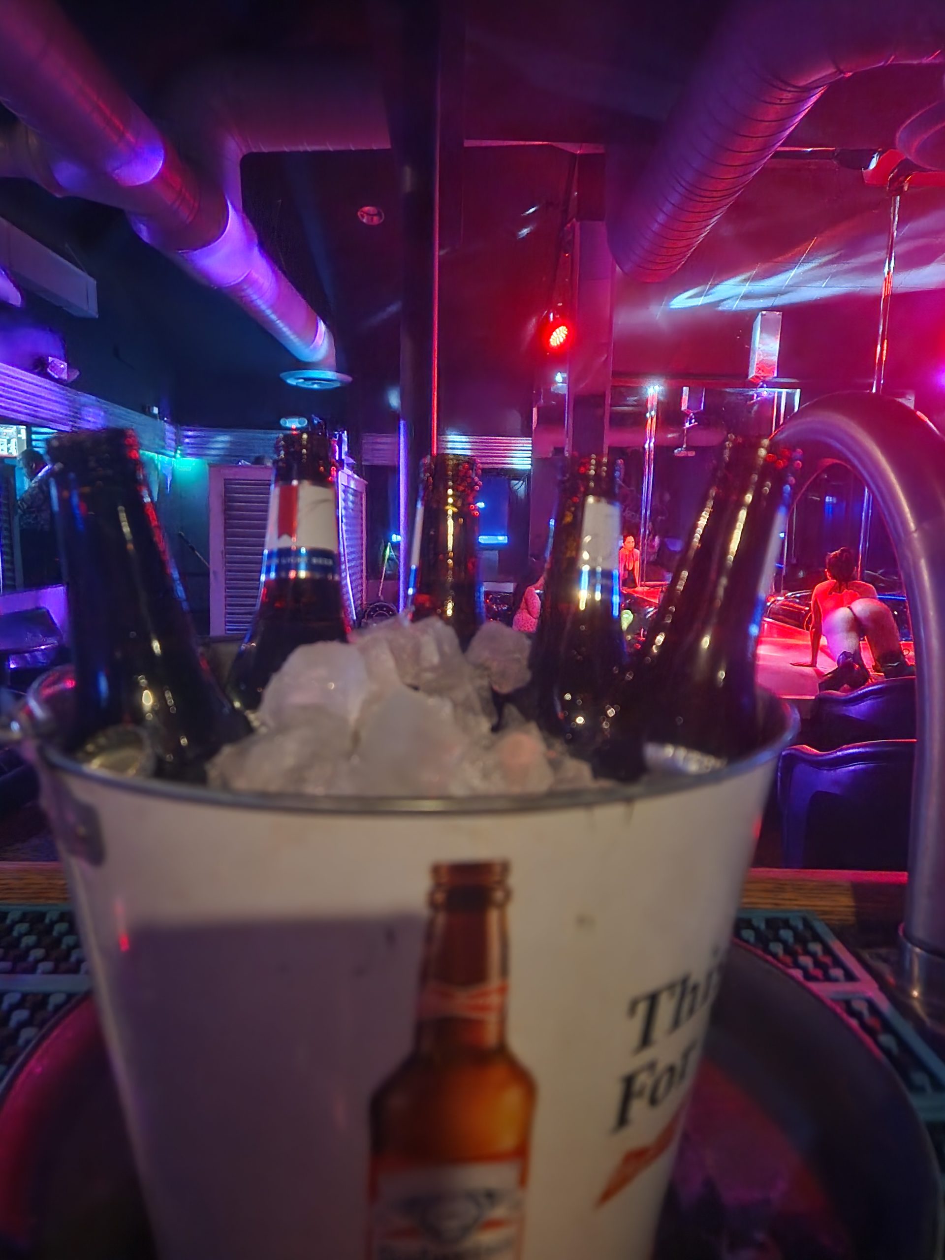 bucket of 5 ice chilled drinks - dirty topless Bar