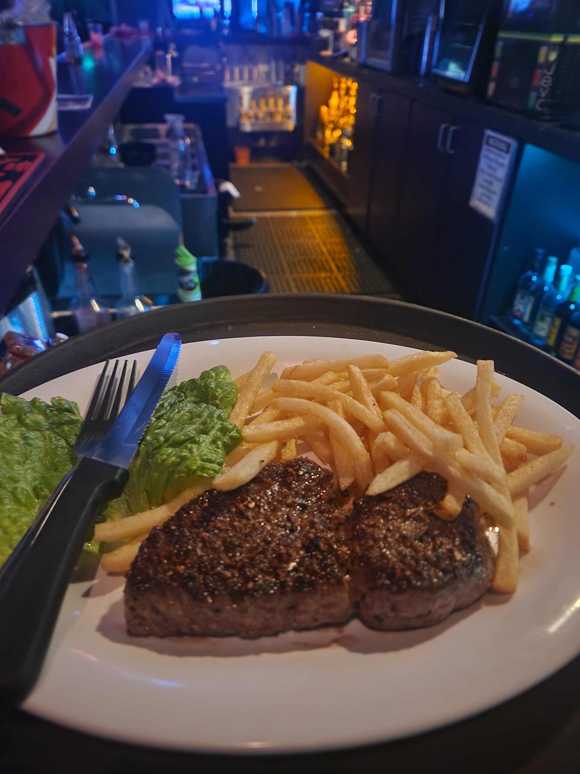 Beef Steak served with fries